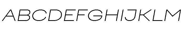 FactorA Ultralight100Italic Font UPPERCASE