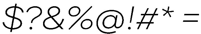 FactorA Ultralight35Italic Font OTHER CHARS