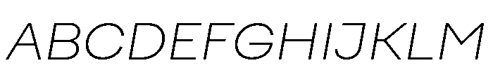 FactorA Ultralight35Italic Font UPPERCASE