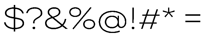 FactorA Ultralight65 Font OTHER CHARS