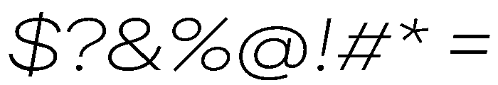 FactorA Ultralight65Italic Font OTHER CHARS