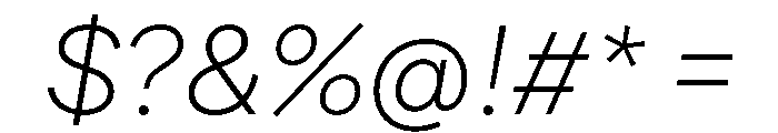 FactorA UltralightItalic Font OTHER CHARS
