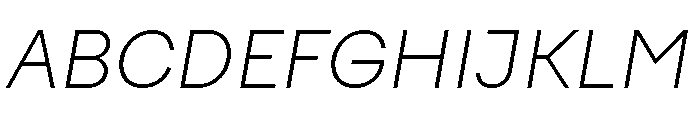 FactorA UltralightItalic Font UPPERCASE