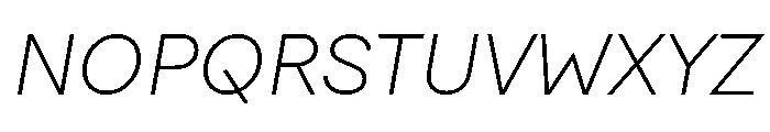 FactorA UltralightItalic Font UPPERCASE