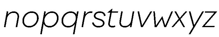 FactorA UltralightItalic Font LOWERCASE