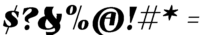 Fammilia BT Black Italic Font OTHER CHARS