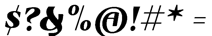Fammilia BT ExtraBold Italic Font OTHER CHARS