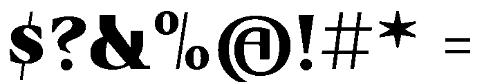 Fammilia BT ExtraBold Font OTHER CHARS