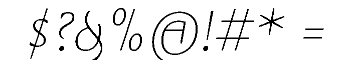 Fammilia BT ExtraLight Italic Font OTHER CHARS
