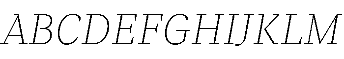 Fammilia BT ExtraLight Italic Font UPPERCASE