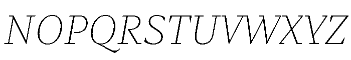 Fammilia BT ExtraLight Italic Font UPPERCASE
