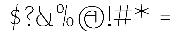 Fammilia BT ExtraLight Font OTHER CHARS