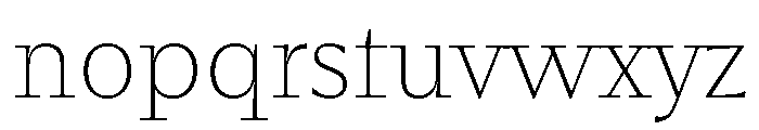 Fammilia BT ExtraLight Font LOWERCASE