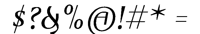 Fammilia BT Italic Font OTHER CHARS
