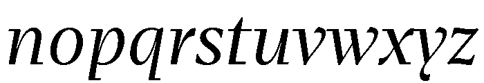 Fammilia BT Italic Font LOWERCASE