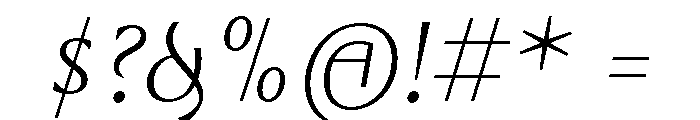 Fammilia BT Light Italic Font OTHER CHARS
