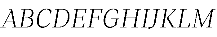 Fammilia BT Light Italic Font UPPERCASE