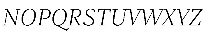 Fammilia BT Light Italic Font UPPERCASE