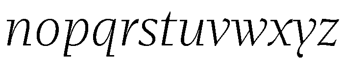 Fammilia BT Light Italic Font LOWERCASE