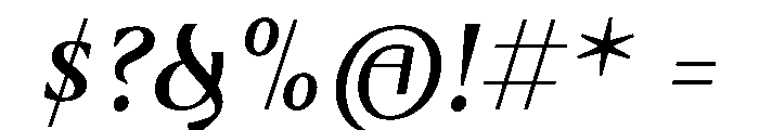 Fammilia BT Medium Italic Font OTHER CHARS