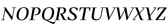 Fammilia BT Medium Italic Font UPPERCASE