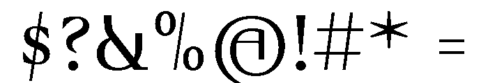 Fammilia BT Regular Font OTHER CHARS