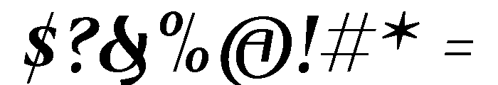 Fammilia BT SemiBold Italic Font OTHER CHARS