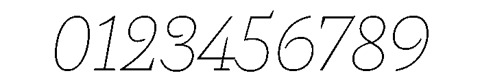 Fammilia BT Thin Italic Font OTHER CHARS