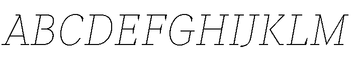 Fammilia BT Thin Italic Font UPPERCASE
