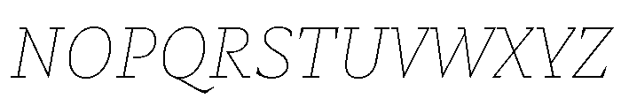 Fammilia BT Thin Italic Font UPPERCASE