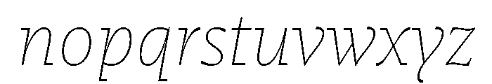 Fammilia BT Thin Italic Font LOWERCASE
