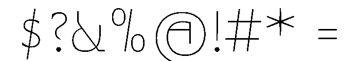 Fammilia BT Thin Font OTHER CHARS