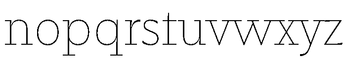 Fammilia BT Thin Font LOWERCASE