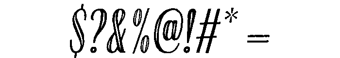 Farmhand SansRegularItalicInline Font OTHER CHARS