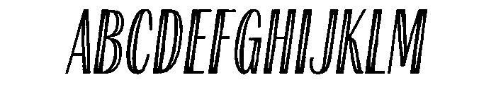 Farmhand SansRegularItalicInline Font UPPERCASE