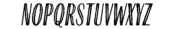 Farmhand SansRegularItalicInline Font UPPERCASE