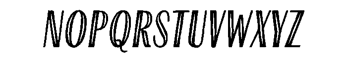 Farmhand SansRegularItalicInline Font LOWERCASE