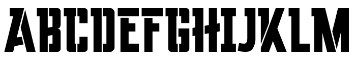 Faust Stencil Font UPPERCASE
