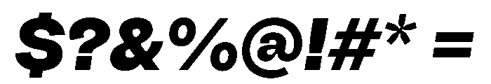 Fazer MasterTrial ExtraBoldItalic Font OTHER CHARS