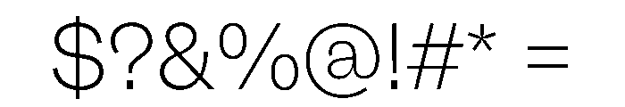 Fazer MasterTrial ExtraLight Font OTHER CHARS
