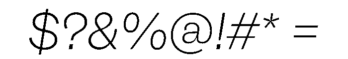 Fazer MasterTrial ExtraLightItalic Font OTHER CHARS