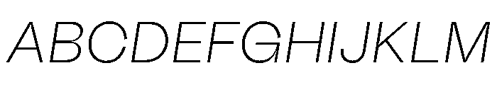 Fazer MasterTrial ExtraLightItalic Font UPPERCASE