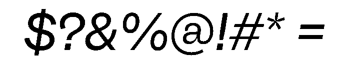 Fazer MasterTrial Italic Font OTHER CHARS