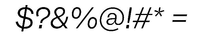 Fazer MasterTrial LightItalic Font OTHER CHARS