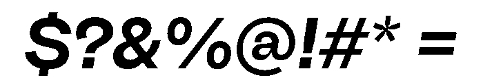 Fazer MasterTrial SemiBoldItalic Font OTHER CHARS