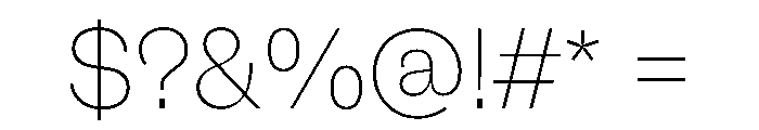 Fazer MasterTrial Thin Font OTHER CHARS