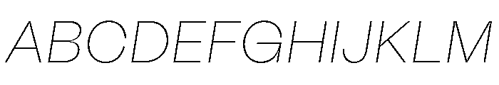 Fazer MasterTrial ThinItalic Font UPPERCASE