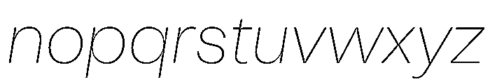 Fazer MasterTrial ThinItalic Font LOWERCASE