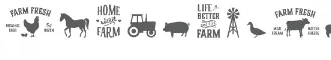 farm dingbats font Font UPPERCASE