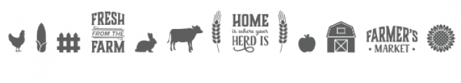 farm dingbats font Font UPPERCASE